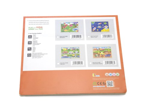 Viga 51463 Puzzle na podkładce 24 elementy - na budowie