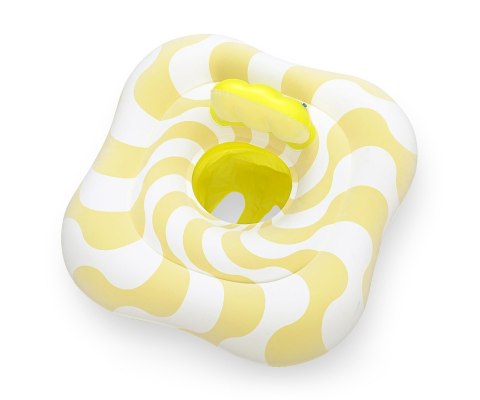 Bestway 32298 Siedzisko do nauki pływania Kwadrat Swim Safer Comfort Plush Zółte fale 76cm x 76cm