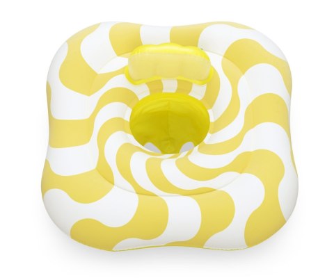 Bestway 32298 Siedzisko do nauki pływania Kwadrat Swim Safer Comfort Plush Zółte fale 76cm x 76cm