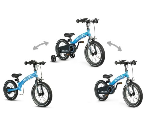 Qplay Rowerek Dziecięcy - Rowerek Biegowy Miniby 14 cali Blue