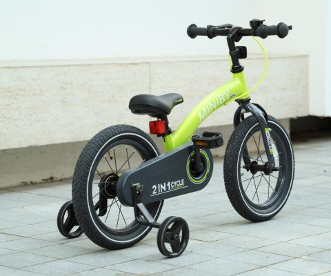 Qplay Rowerek Dziecięcy - Rowerek Biegowy Miniby 14 cali Green