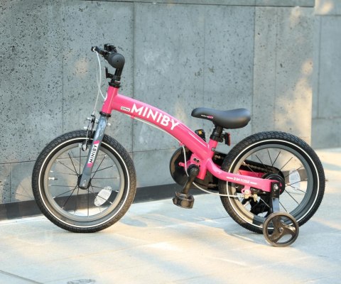 Qplay Rowerek Dziecięcy - Rowerek Biegowy Miniby 14 cali Rosa
