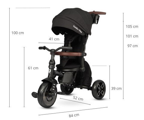 Qplay Rowerek Trójkołowy Comfo Max Black