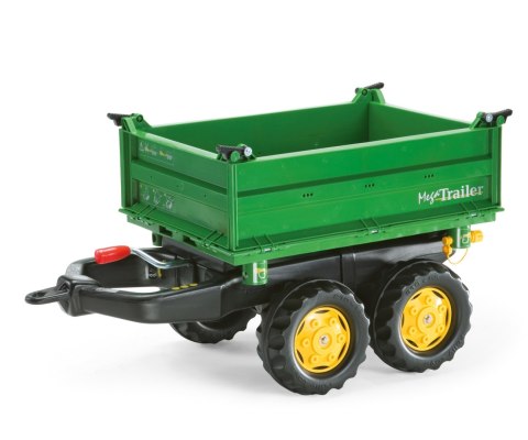 Rolly Toys 122004 Przyczepa Rolly-Mega Trailer jasno zielona, żółte koła, 2-osie