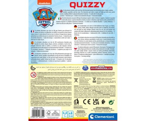 Clementoni Edukacja Wczesnoszkolna 16334 Interaktywny Quiz Psi Patrol