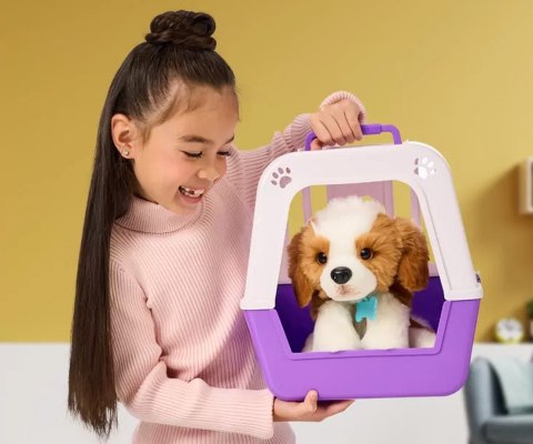 Little Live Pets 26548 Interaktywny Piesek Łatek z klatką