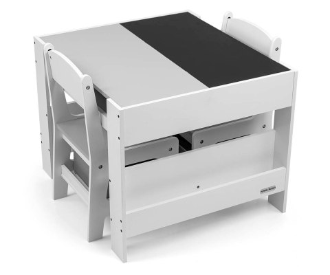 Milly Mally Zestaw mebli - Stolik i dwa krzesełka Sven Plus White