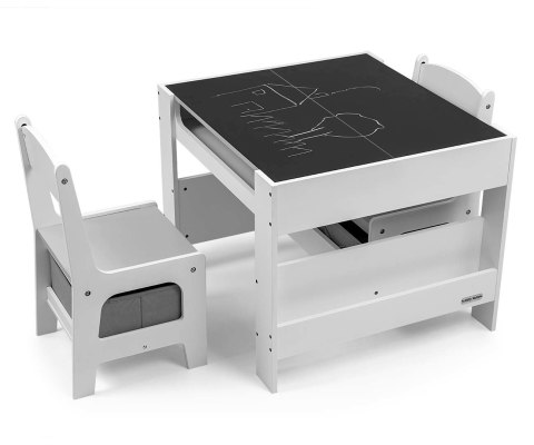 Milly Mally Zestaw mebli - Stolik i dwa krzesełka Sven Plus White