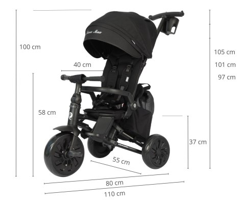 Qplay Rowerek Trójkołowy Nova Max Black