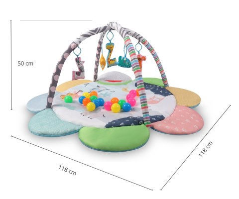 TinyMini JL639-2A Mata edukacyjna 2w1 Kwiat Zoo