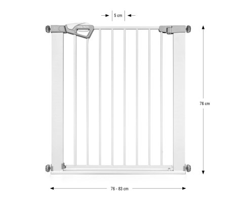 Milly Mally Bramka zabezpieczająca Barierka na schody Guardy 83 White