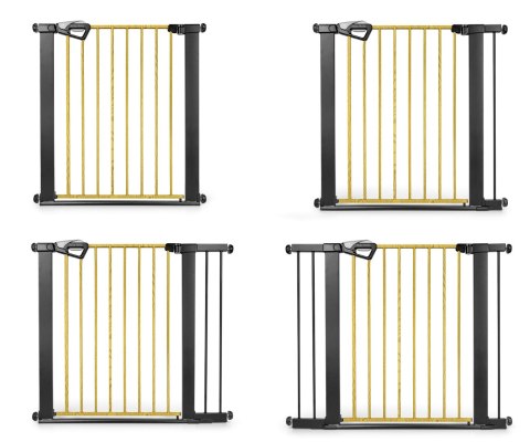 Milly Mally Bramka zabezpieczająca Barierka na schody z rozszerzeniami Guardy 104 Black Natural